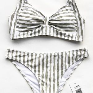 👙Cupshe Believe In Miracles Stripe Bikini